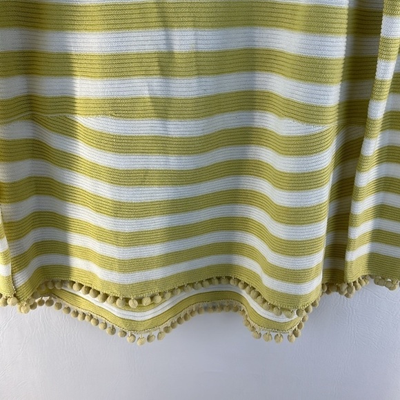 Soft Surroundings Striped PomPom Long Sleeve Top, S - Picture 3 of 10